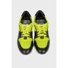 Bright yellow mesh sneakers