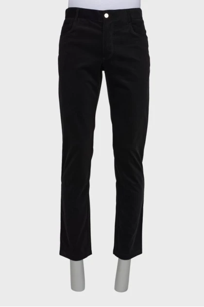 Men's black corduroy trousers