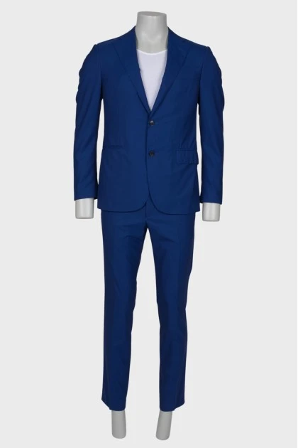 Men's classic blue suit