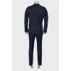 Checked wool suit for men