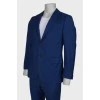 Wool plaid suit for men