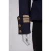 Blue jacket with gold cuffs