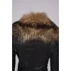 Leather jacket with fur