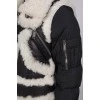 Combined sheepskin coat with fur