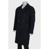 Men's blue double-breasted coat