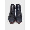 Men's leather insulated sneakers