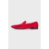 Men's red suede shoes