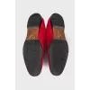 Men's red suede shoes