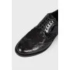 Leather brogues with lace insert