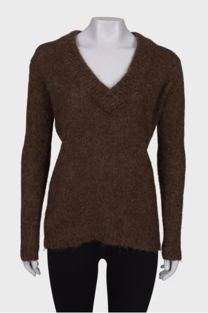 V-neck wool sweater