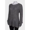 Silver knitted sweater with tag