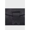 Butterfly leather clutch