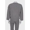 Wool suit with inside-out effect