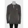 Men's gray sweater with logo