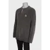 Men's gray sweater with logo