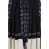 Pleated skirt with contrast print