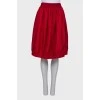 Silk red skirt