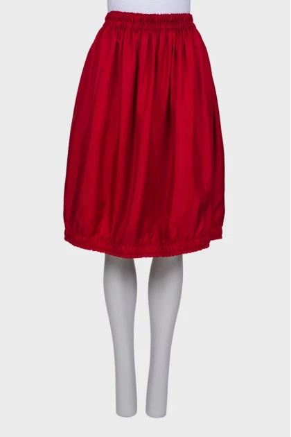 Silk red skirt
