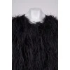 Black vest with feathers