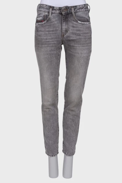 Gray high waist jeans