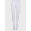 White straight fit jeans