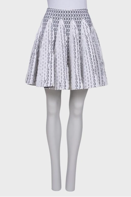 Black and white pleated skirt