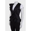 Classic vest with ruffles
