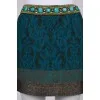 Turquoise skirt with beads