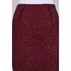 Openwork burgundy skirt