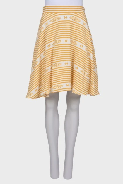 A-line print skirt
