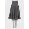 High waisted wool skirt