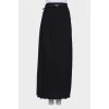 Pleated maxi skirt with belt
