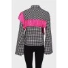 Checked jacket with ruffles