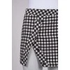 Checkered skirt with front slit