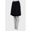 Silk pleated black skirt