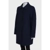 Wool dark blue coat