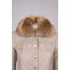 Coat with natural fur on the hood