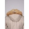 Coat with natural fur on the hood