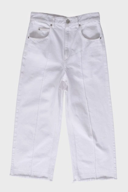 White wide jeans