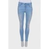 Light blue ripped effect jeans