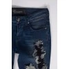 Blue jeans with sequins