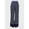Loose print trousers