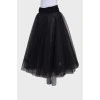 Black skirt with tulle