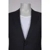 Men's black wool suit