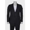 Men's black wool suit