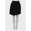 Woolen black wrap skirt