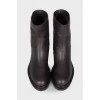 Dark brown padded boots