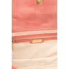 Lacquered pink clutch bag