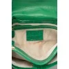 Green leather clutch