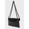 Leather bag with chain